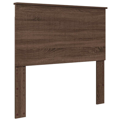 Bed Frame with Headboard Brown Oak 100 x 200 cm Solid Pine Wood