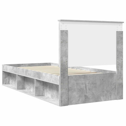 Bed Frame Concerte Grey 90 x 190 cm Solid Pine Wood