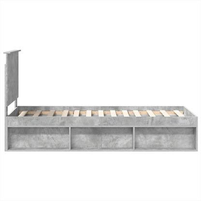 Bed Frame Concerte Grey 75 x 190 cm Solid Pine Wood