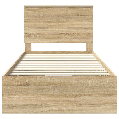 Bed Frame with Drawer Sonoma Oak 100 x 200 cm Engineer Wood