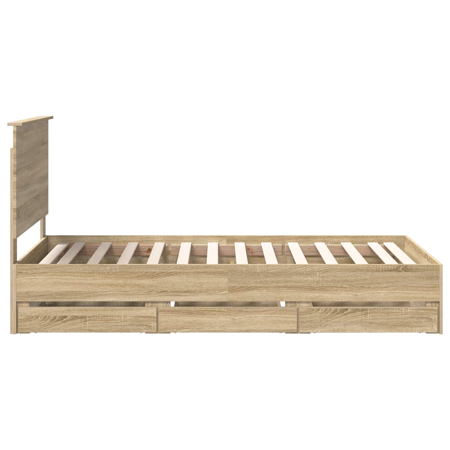 Bed Frame with Drawer Sonoma Oak 100 x 200 cm Engineer Wood