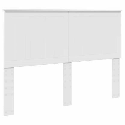 Storage Bed with Headboard White 140 x 200 cm Engineered Wood