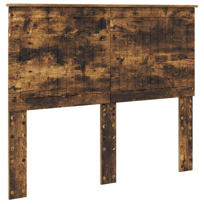 Storage Bed with Drawer Smoked Oak 135 x 190 cm Engineered Wood