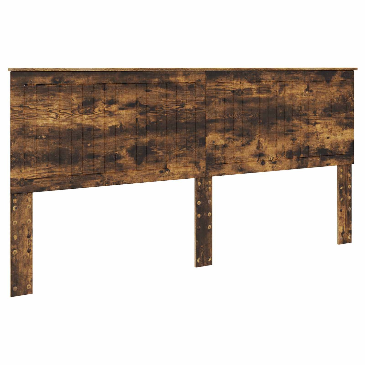 Bed Frame with Drawer Smoked Oak 200 x 200 cm Engineered Wood