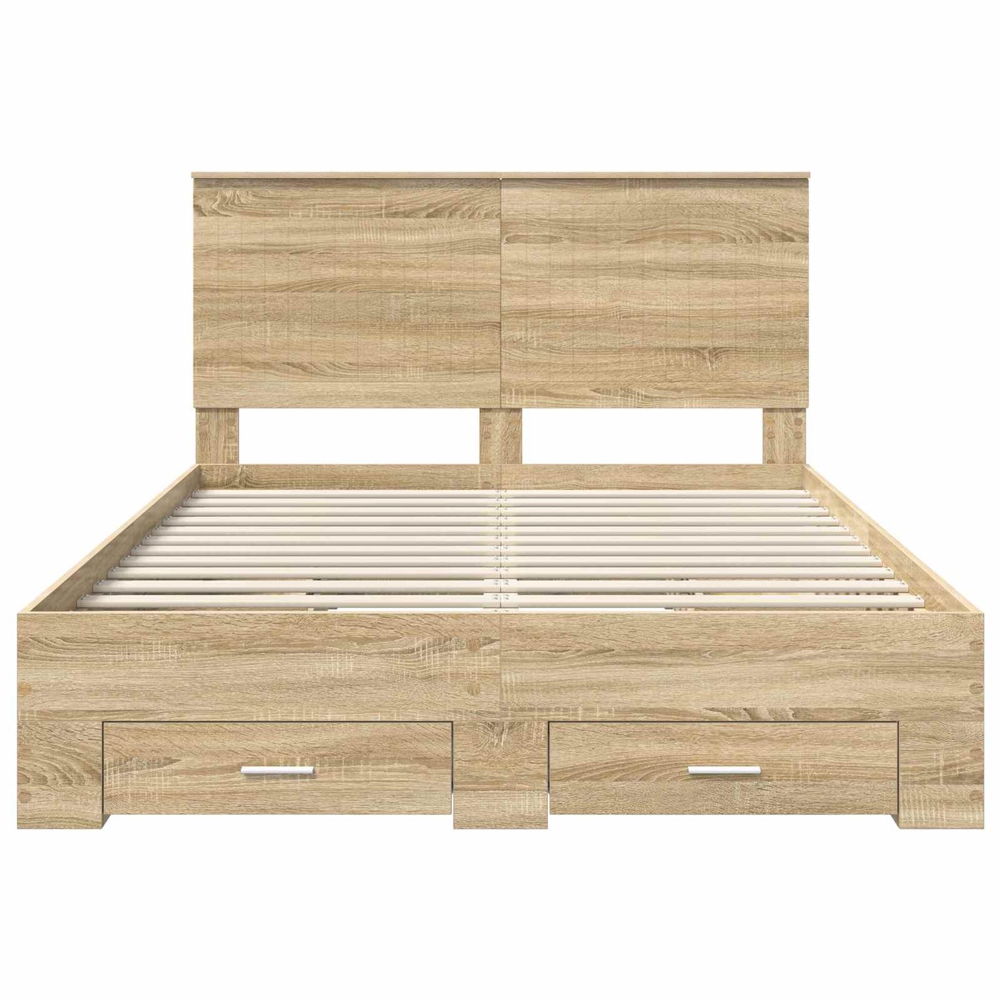 Bed Frame with Drawer Sonoma Oak 140 x 190 cm Engineered Wood
