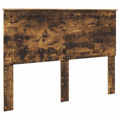 Bed Frame with Drawer Smoked Oak 140 x 190 cm Engineered Wood