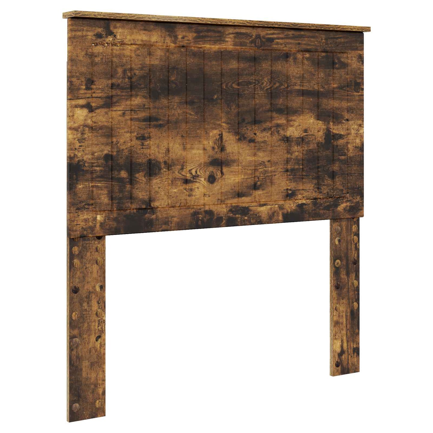Bed Frame with Headboard Smoked Oak 90 x 200 cm Engineered Wood