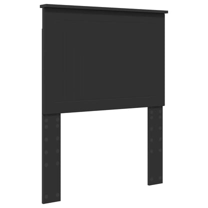 Bed Frame Black and Silver 70 x 190 cm Engineered Wood
