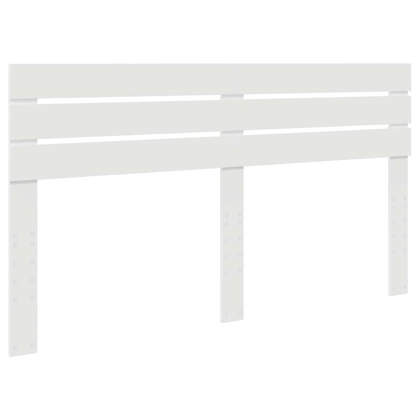 Bed Frame with Headboard White 200 x 200 cm Solid Pine Wood