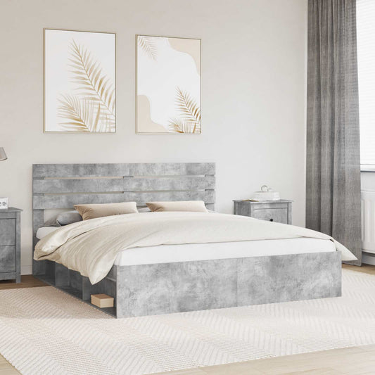 Bed Frame with Headboard Concerte 180 x 200 cm Solid Pine Wood