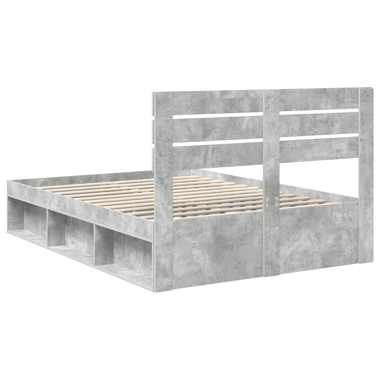 Bed Frame with Headboard Concerte 140 x 200 cm Solid Pine Wood