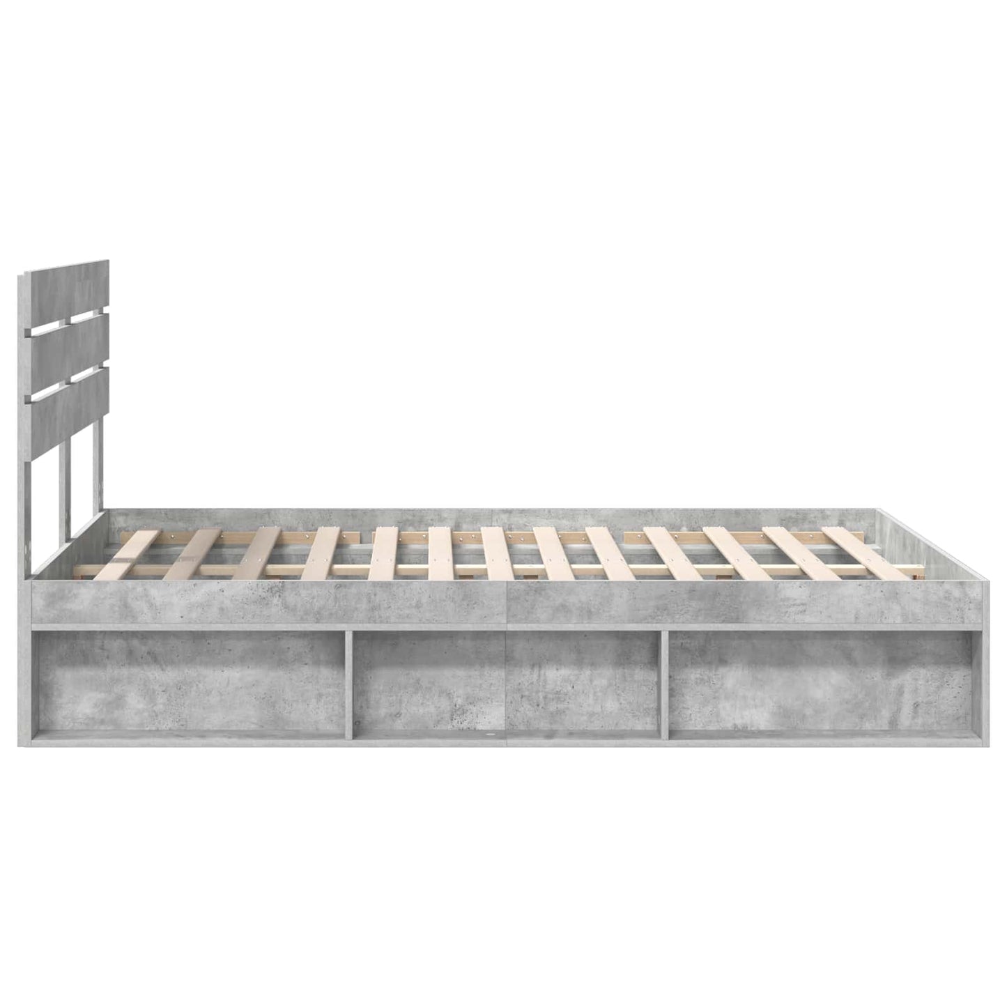 Bed Frame with Headboard Concerte 140 x 200 cm Solid Pine Wood
