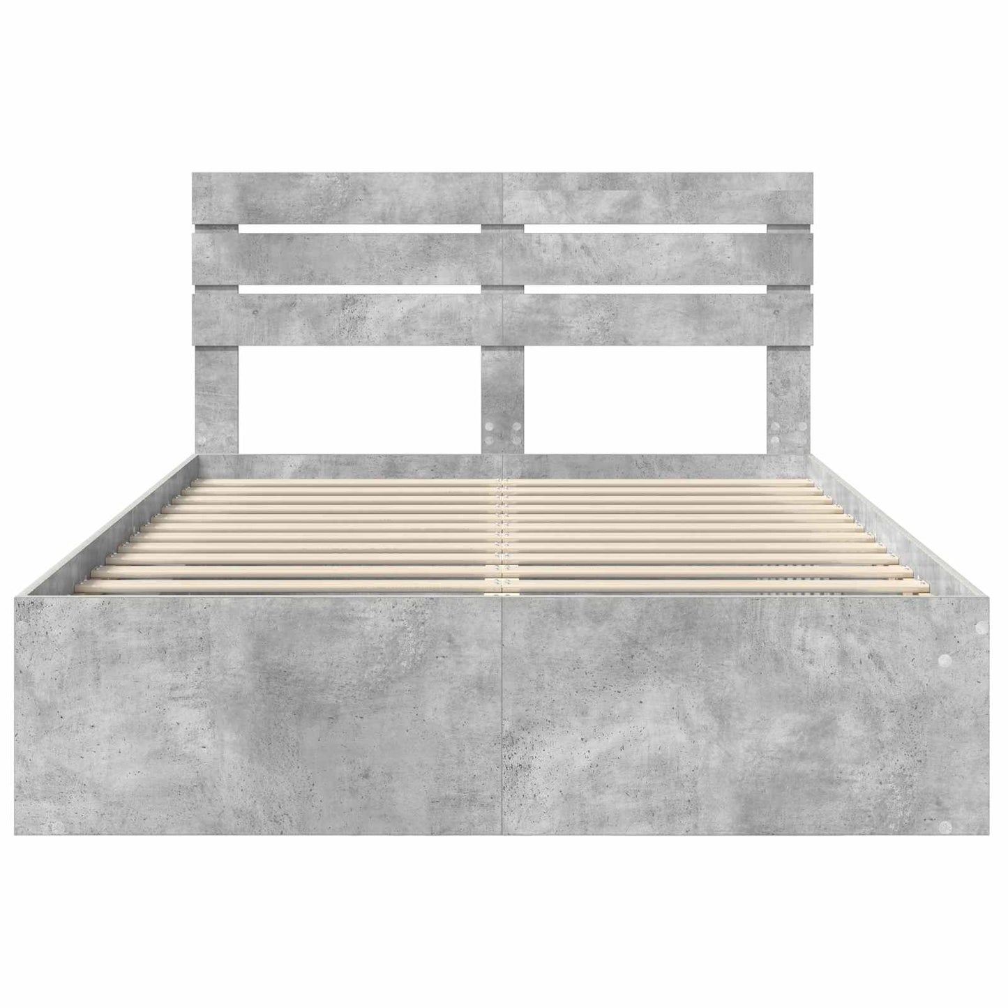 Bed Frame with Headboard Concerte 140 x 190 cm Solid Pine Wood