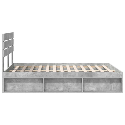 Bed Frame with Headboard Concerte 140 x 190 cm Solid Pine Wood