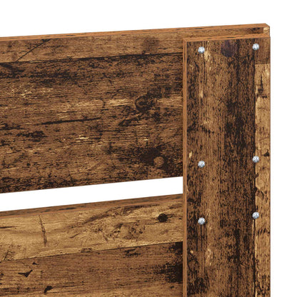 Bed Frame with Headboard Old Wood 120 x 190 cm Solid Pine Wood