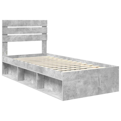 Bed Frame with Headboard Concerte 90 x 200 cm Solid Pine Wood