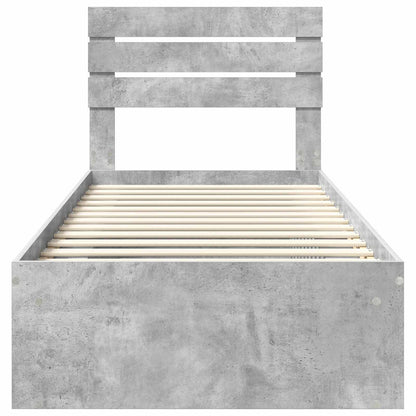 Bed Frame Concerte Grey 90 x 190 cm Solid Pine Wood