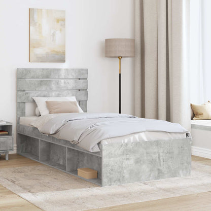 Bed Frame Concerte Grey 75 x 190 cm Solid Pine Wood