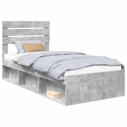 Bed Frame Concerte Grey 75 x 190 cm Solid Pine Wood