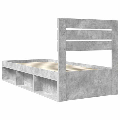 Bed Frame Concerte Grey 75 x 190 cm Solid Pine Wood
