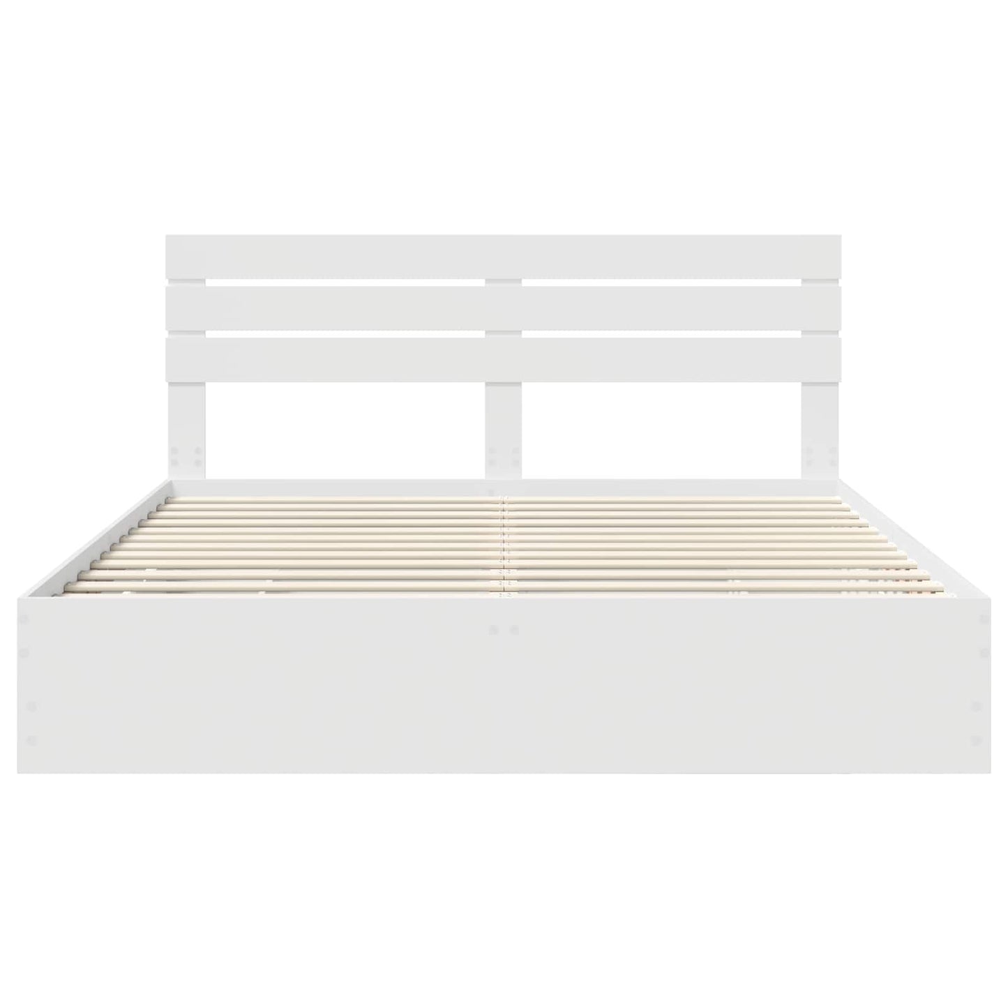 Bed Frame with Drawer White 180 x 200 cm Engineer Wood