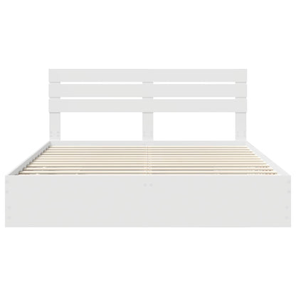 Bed Frame with Drawer White 180 x 200 cm Engineer Wood