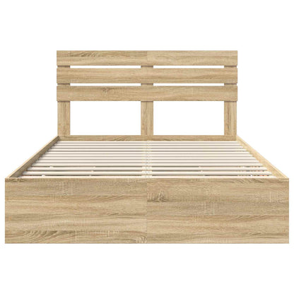 Bed Frame with Drawer Sonoma Oak 160 x 200 cm Engineer Wood