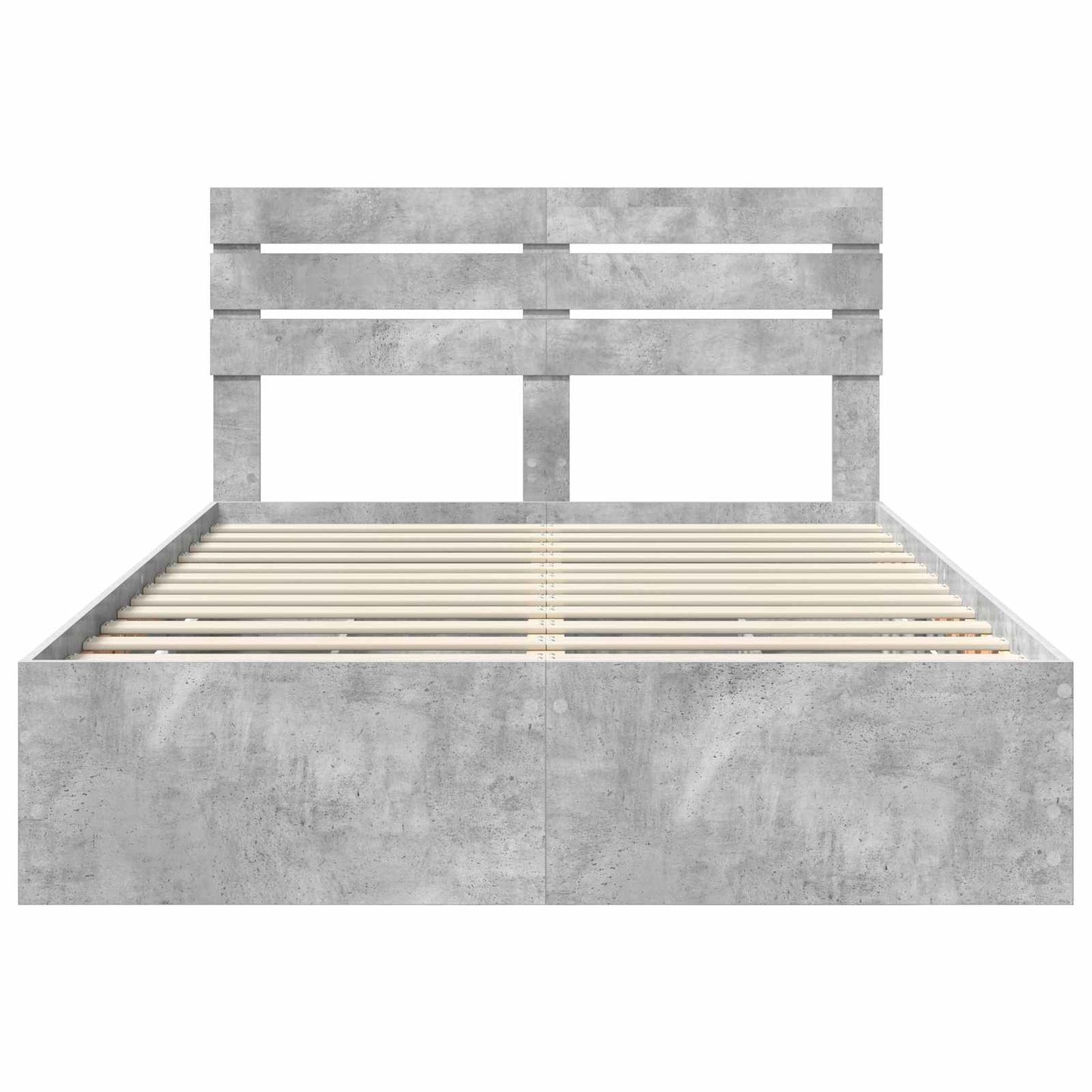 Bed Frame with Drawer Concrete Grey 150 x 200 cm Engineer Wood