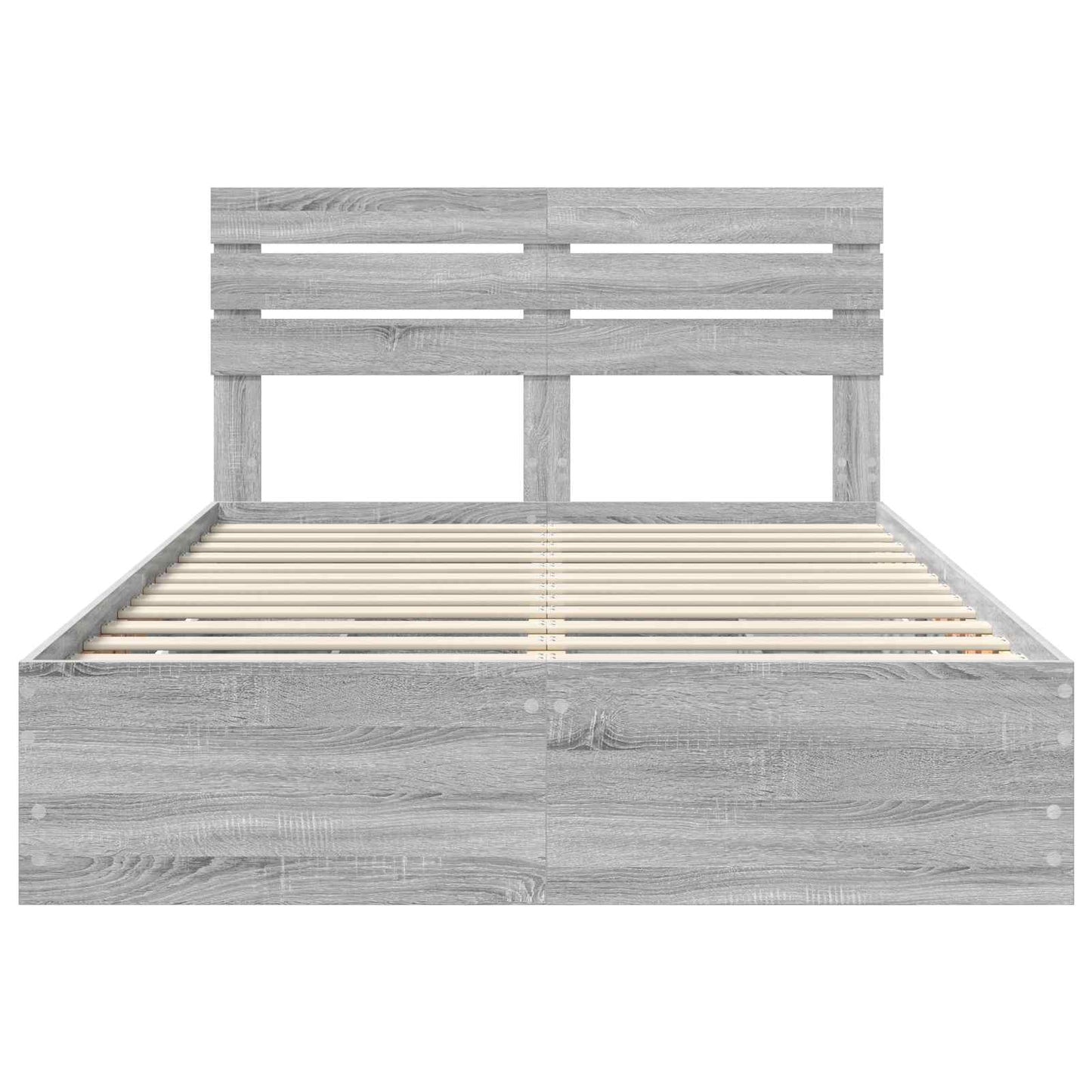 Bed Frame with Drawer Grey Sonoma 140 x 200 cm Engineer Wood