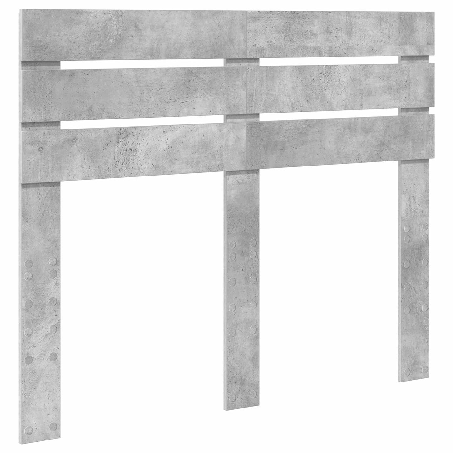 Storage Bed Concrete Grey 135 x 190 cm Engineered Wood