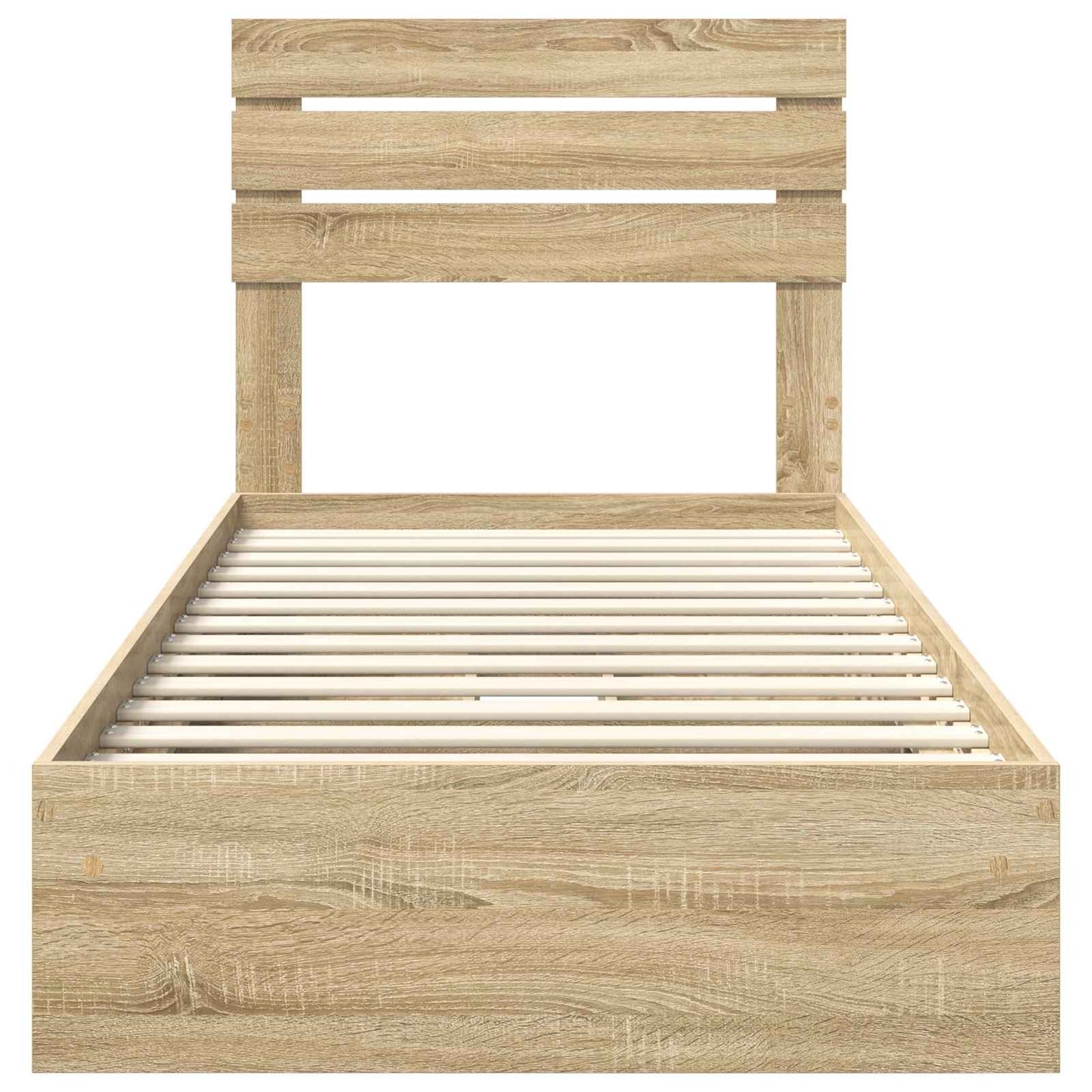 Storage Bed with Drawer Sonoma Oak 100 x 200 cm Engineered Wood