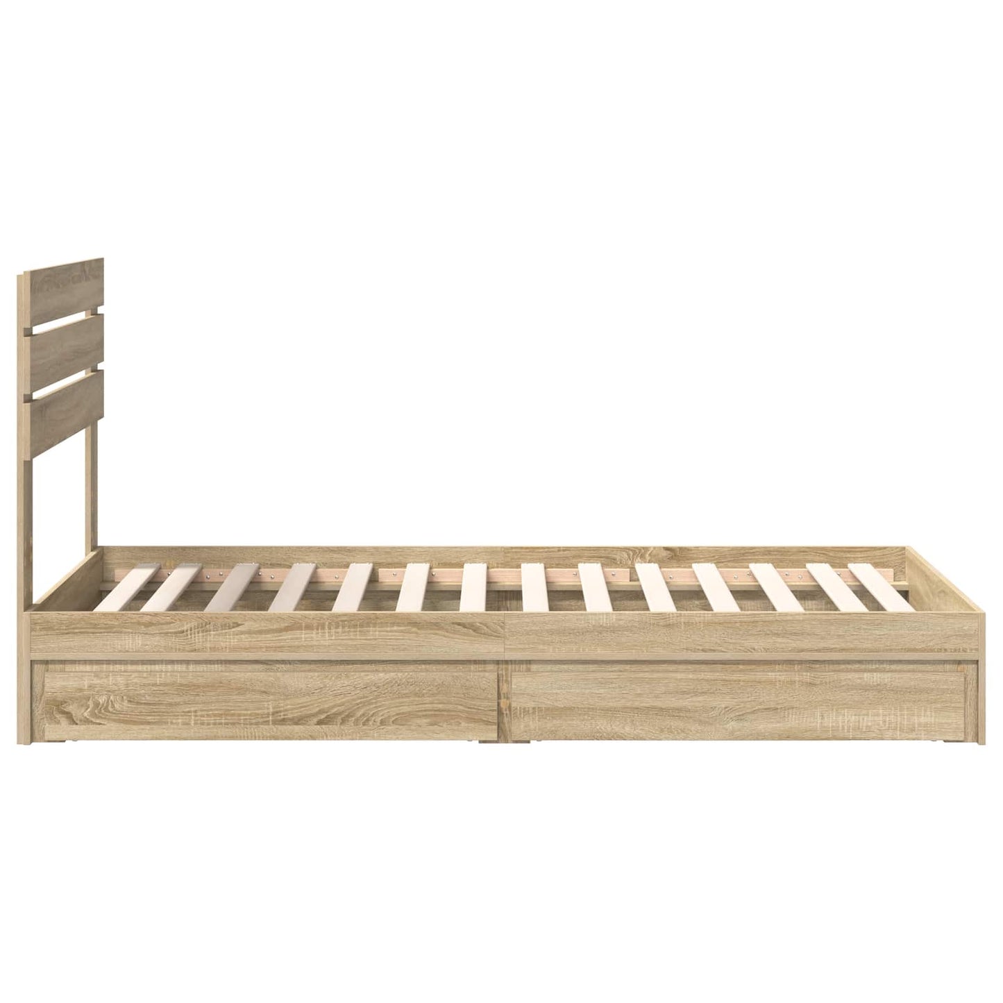 Storage Bed with Drawer Sonoma Oak 100 x 200 cm Engineered Wood