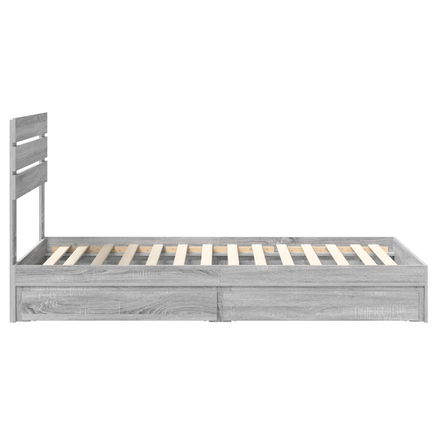 Storage Bed Grey Sonoma 100 x 200 cm Engineered Wood