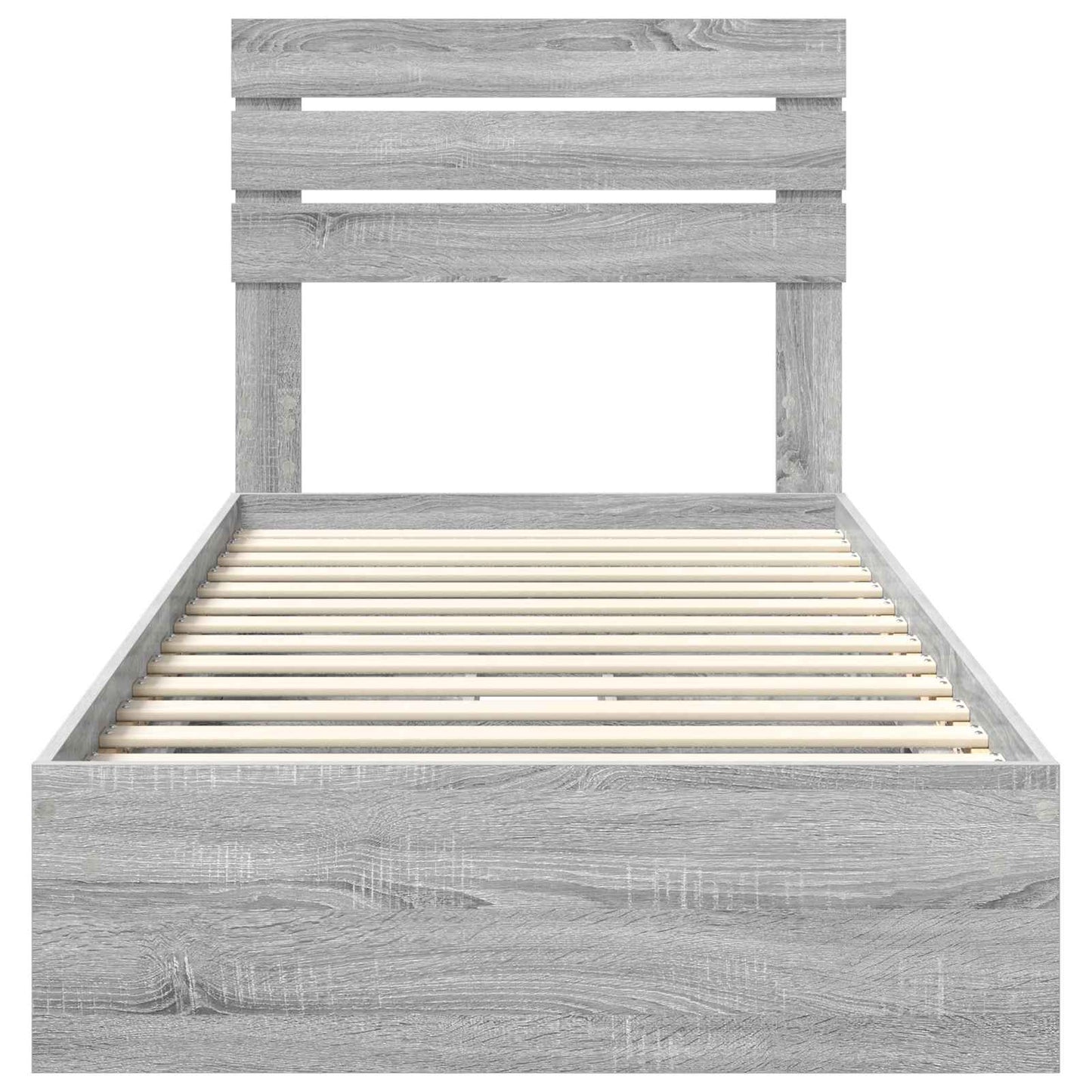 Storage Bed with Drawer Grey Sonoma 75 x 190 cm Engineered Wood