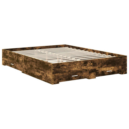 Bed Frame with Drawer with Headboard Manual Engineered Wood