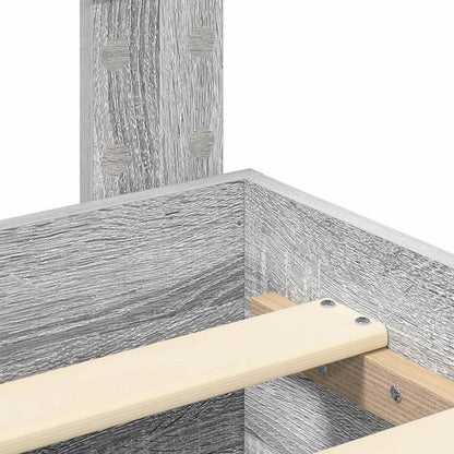 Bed Frame with Drawer Grey Sonoma 135 x 190 cm Engineered Wood