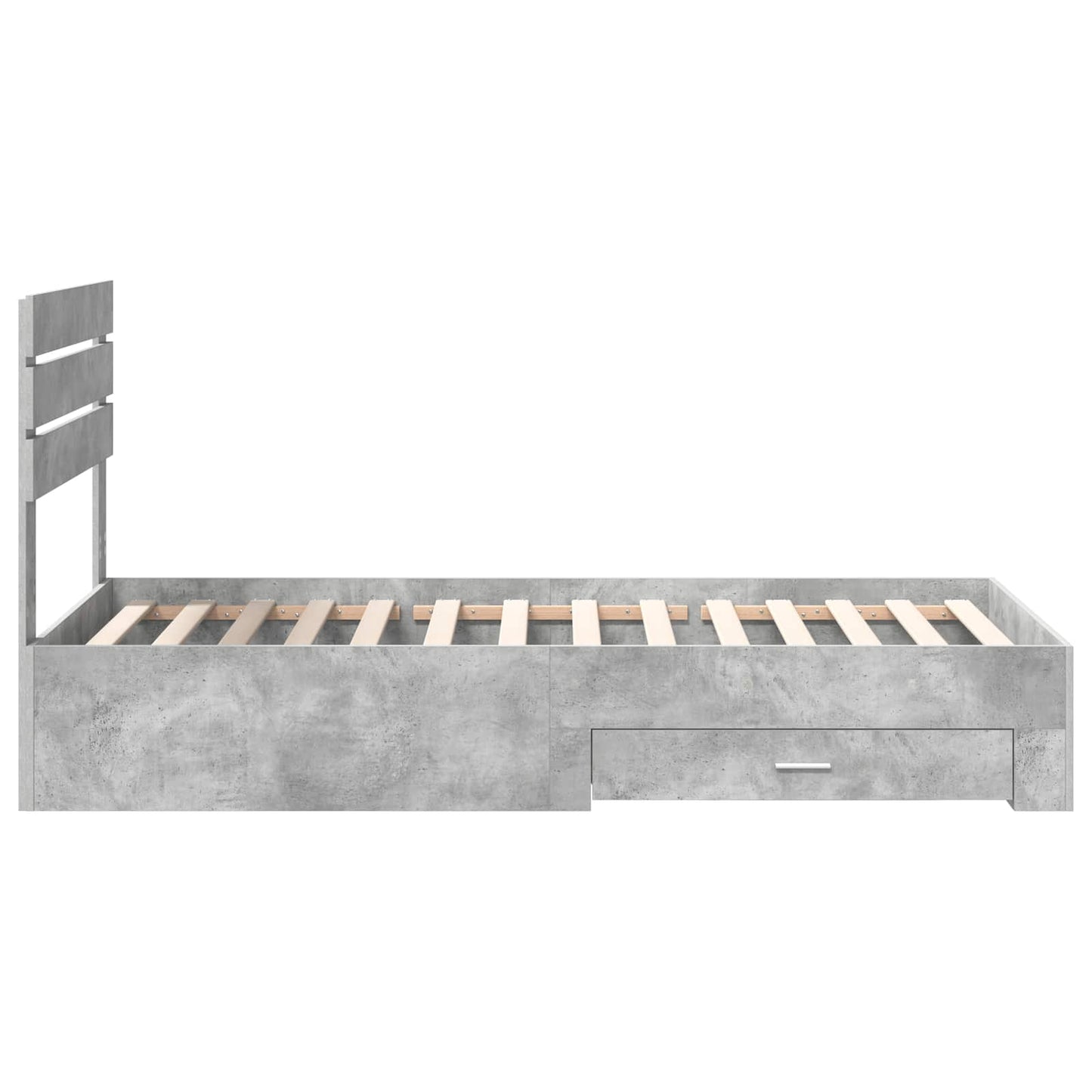 Bed Frame with Drawer with Headboard Manual Engineered Wood