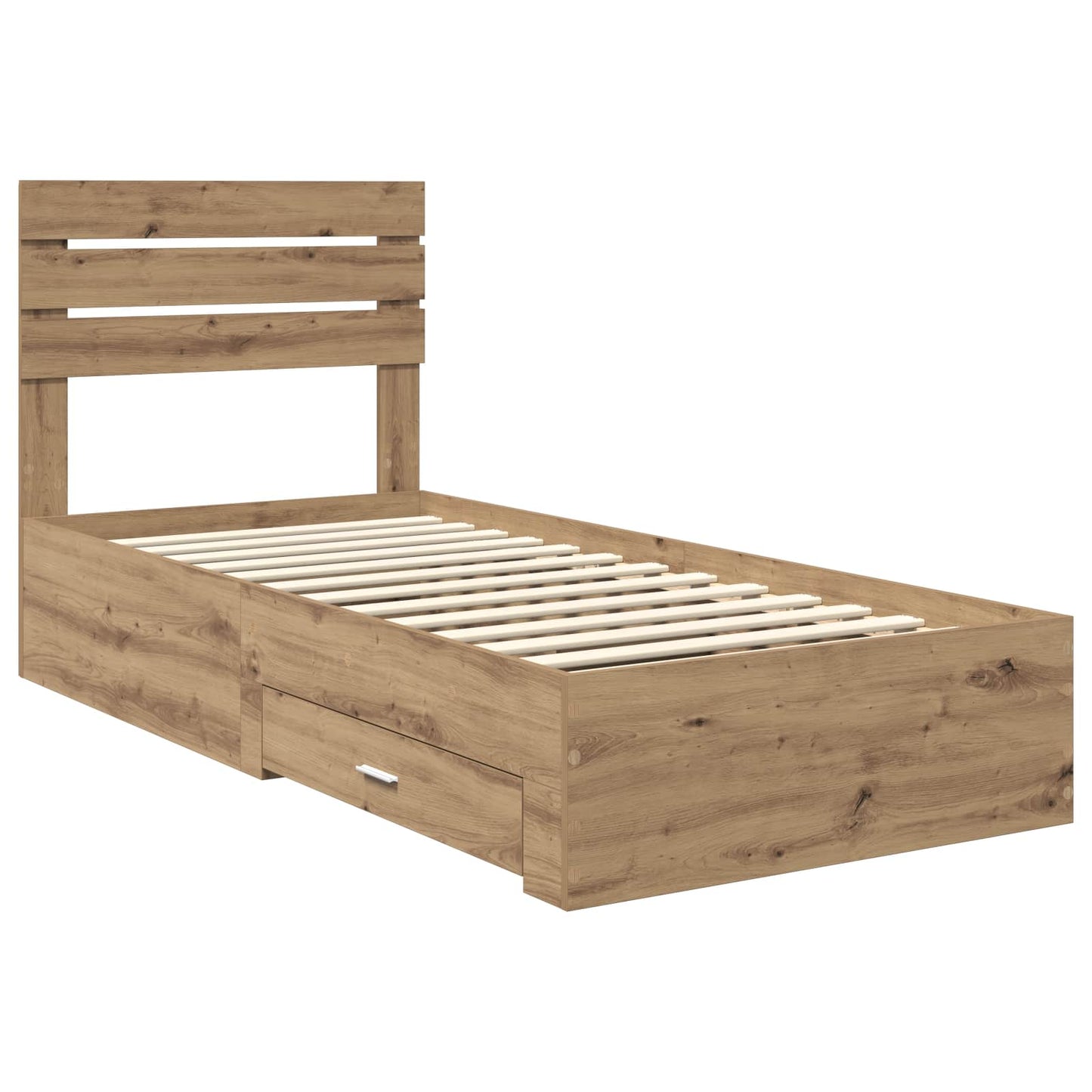 Bed Frame with Drawer Artisan Oak 90 x 200 cm Engineered Wood
