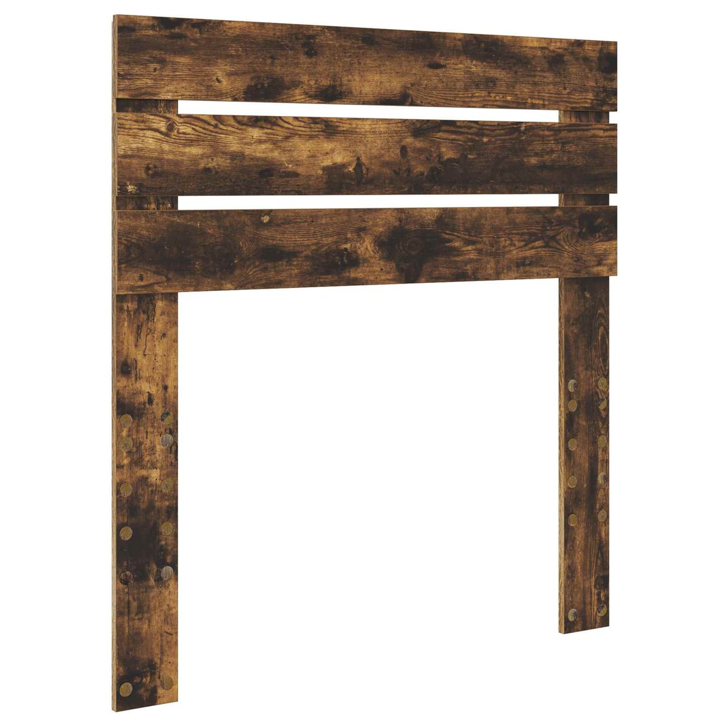 Bed Frame Smoked Oak and Silver 75 x 190 cm Engineered Wood