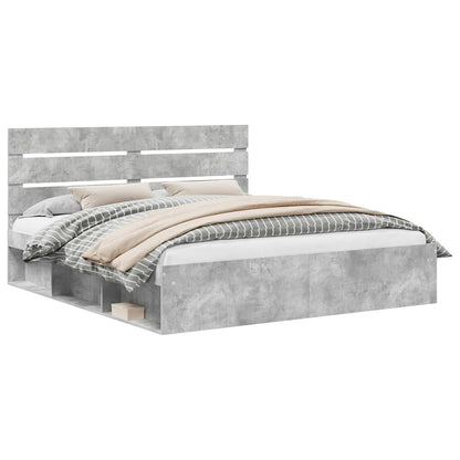 Bed Frame with Headboard Concerte 180 x 200 cm Solid Pine Wood