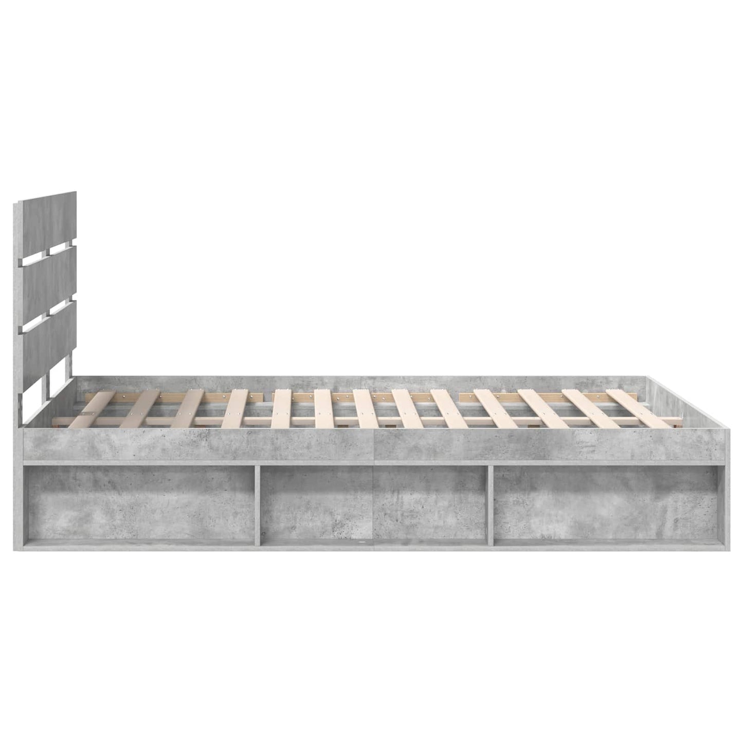Bed Frame with Headboard Concerte 140 x 200 cm Solid Pine Wood