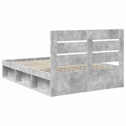 Bed Frame with Headboard Concerte 140 x 190 cm Solid Pine Wood