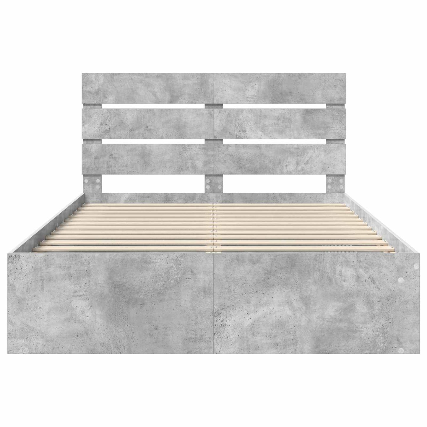 Bed Frame with Headboard Concerte 140 x 190 cm Solid Pine Wood