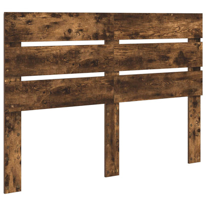 Bed Frame Smoked Oak 140 x 190 cm Solid Pine Wood