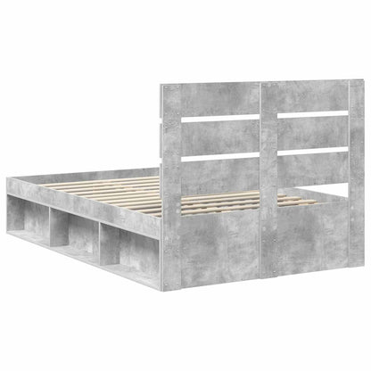Bed Frame Concerte Grey 135 x 190 cm Solid Pine Wood