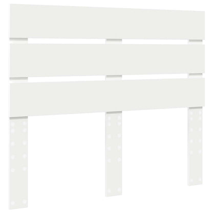 Bed Frame with Headboard White 120 x 190 cm Solid Pine Wood