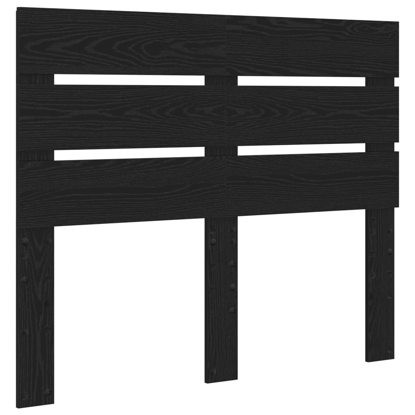 Bed Frame with Headboard Black 120 x 190 cm Solid Pine Wood
