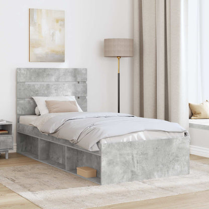 Bed Frame with Headboard Concerte 90 x 200 cm Solid Pine Wood