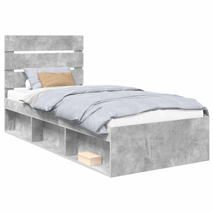 Bed Frame with Headboard Concerte 90 x 200 cm Solid Pine Wood