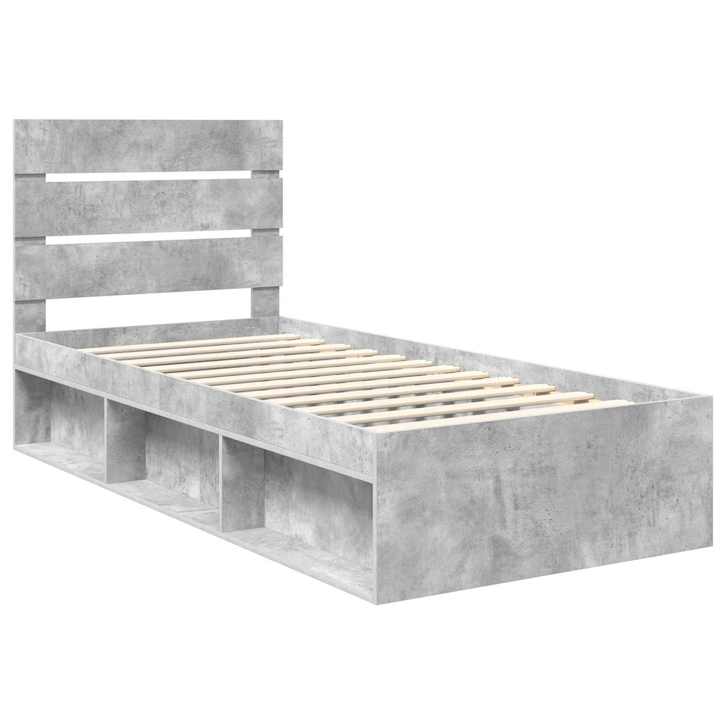 Bed Frame with Headboard Concerte 90 x 200 cm Solid Pine Wood